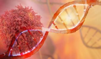 Plant-Based Diet Cancer DNA strands depicting cancer cells