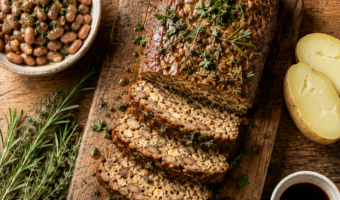 plant based meatloaf recipe pinto beans tofu herbs